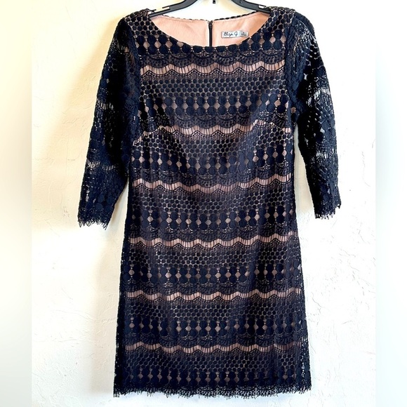 Eliza J Cocktail Formal Black Lace 3/4 Length Sleeve Midi Dress
Sz 6 - Picture 1 of 10